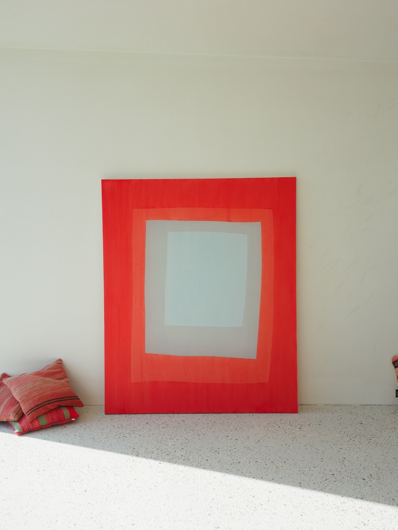 Composition of Light Blue square, Red variations